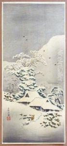 Sawatari In Joshu District Oil Painting by Takahashi Shotei