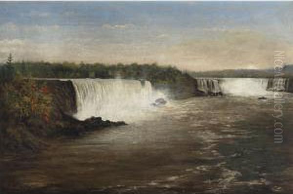 Niagara Falls Oil Painting by Edward Scrope Shrapnel