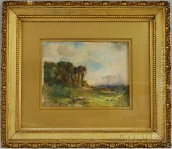 Valley View Oil Painting by Roswell Morse Shurtleff