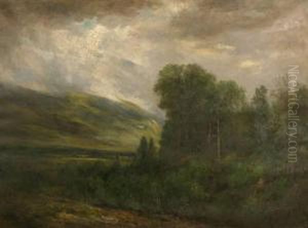 Summerlandscape Oil Painting by Roswell Morse Shurtleff