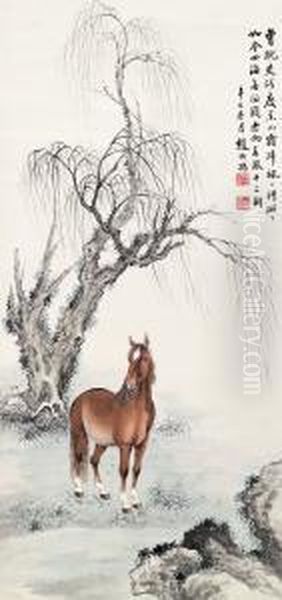 Horse Oil Painting by Zhao Shuru