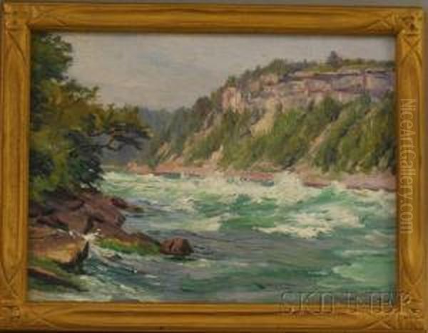 Looking North - Whirlpool Rapids Oil Painting by Claire Shuttleworth