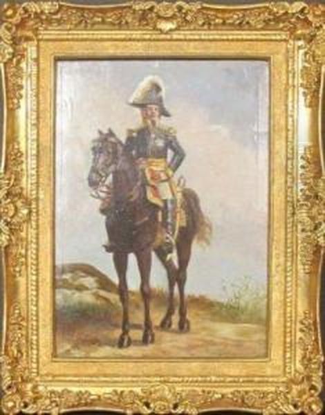 Un General D'empire A Cheval Oil Painting by Nicolas Sicard