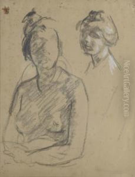 Studies Of A Female Nude Oil Painting by Walter Richard Sickert