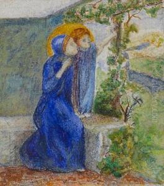 Madonna And Child Oil Painting by Elizabeth Eleanor Siddal