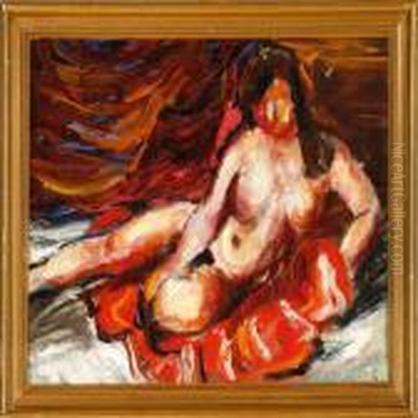 Nude Study Oil Painting by Otto Sievert