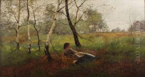 A Rest By The Way Oil Painting by Benjamin D. Sigmund