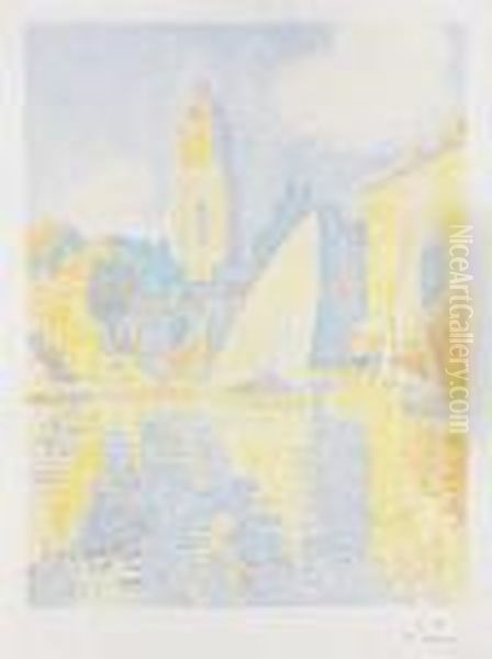 Saint Tropez: Le Port Oil Painting by Paul Signac