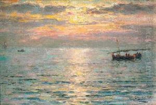 Puesta De Sol Oil Painting by Charles Louis E. Signoret