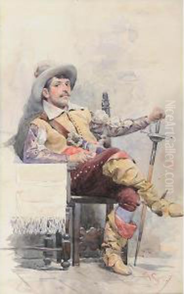 Riposo Dello Spadaccino Oil Painting by Giuseppe Sigon