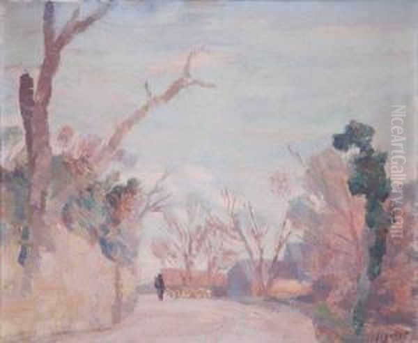 Chemin De Village Oil Painting by Edmond Sigrist