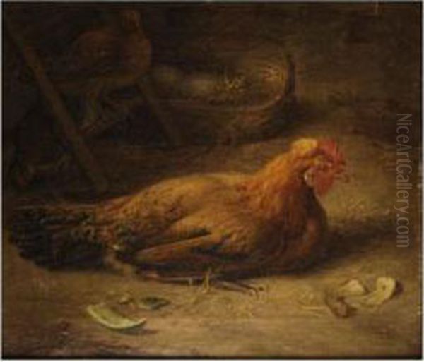 Gallina Oil Painting by Joaquin Siguenza