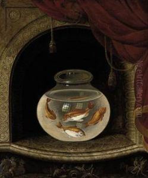 Goldfish Oil Painting by James Sillett