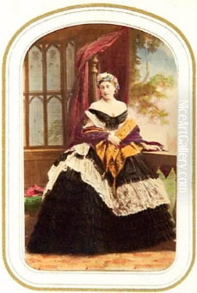 Portraits.- And Others. Album Of Portraits Of Ladies Oil Painting by Camille Silvy