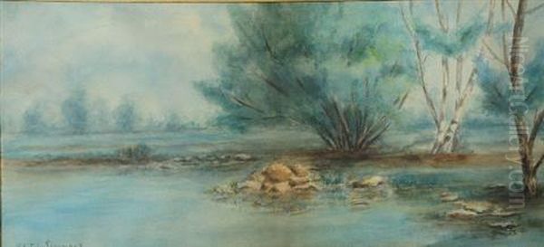 Landscape Oil Painting by H.L .Fitz Simmons