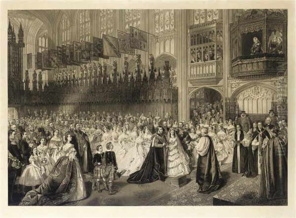 Marriage Of T.r.h. The Prince And Princess Of Wales Oil Painting by William Henry Simmons