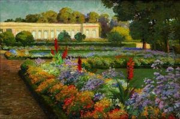 Les Jardins De Bagatelle Oil Painting by Gaston Simoes De Fonseca