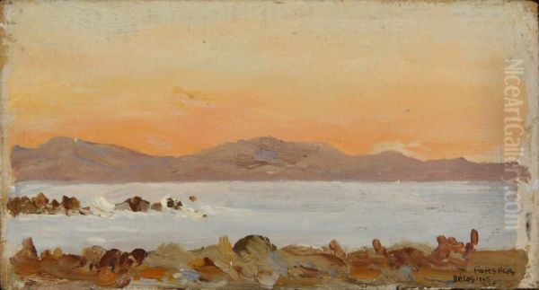 Rivage A Delos Oil Painting by Gaston Simoes De Fonseca