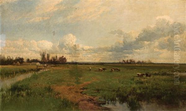 Meadowlands Oil Painting by Hermann Gustave Simon