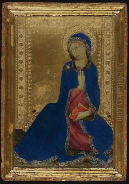 The Virgin Annunciate Oil Painting by Simone Martini