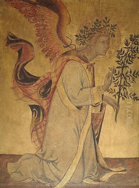 The Archangel Gabriel Oil Painting by Simone Martini