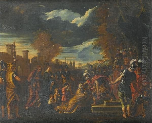 Volumnia Before Coriolanus Oil Painting by Niccolo Simone