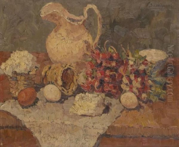 Nature Morte Aux Radis Oil Painting by Victor Simonin