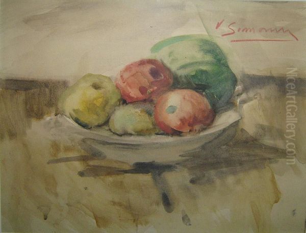 Stilleven Met Fruit. Oil Painting by Victor Simonin