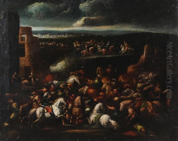 Battaglia Oil Painting by Francesco Simonini