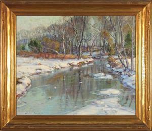 New Jersey Stream Oil Painting by George Gardner Simons