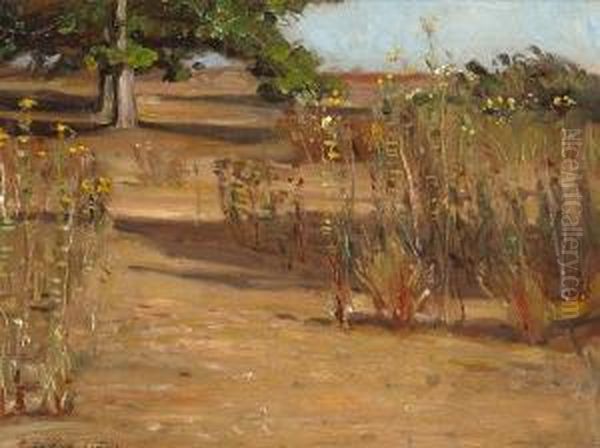 A Path Through The Wildflowers Oil Painting by George Gardner Simons