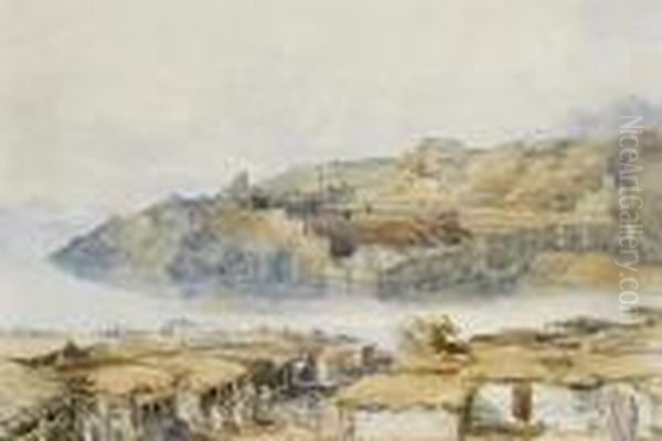 View Of Attock Fort Oil Painting by William Simpson