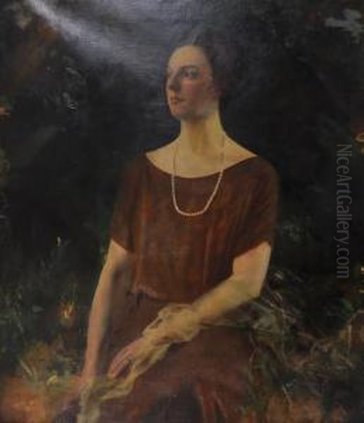 Portrait Full Length Oil Painting by Charles Sims