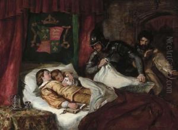 The Death Of Edward V And His Brother Richard Oil Painting by William Simson