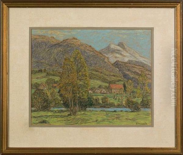 Mixed Media Landscape Oil Painting by William Henry, Singer Jnr.