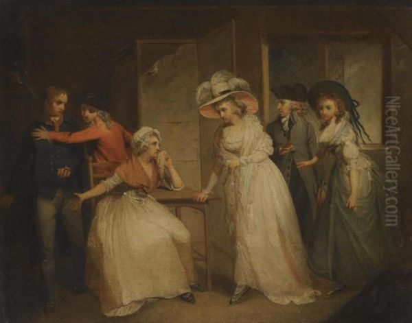 Scene From The Adventures Of David Simple Oil Painting by Henry Singleton