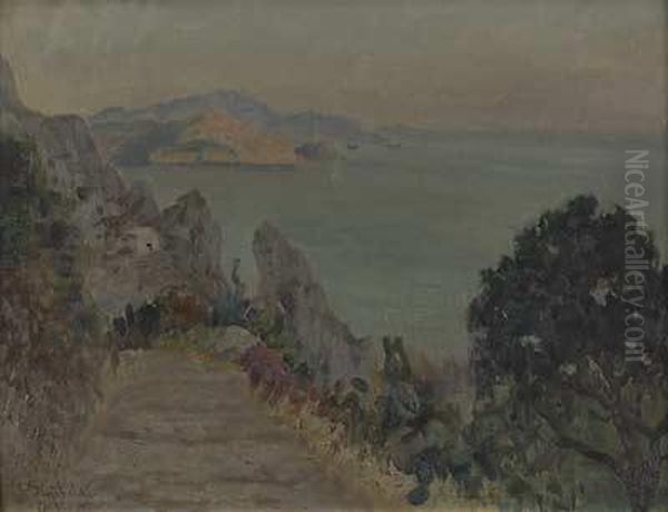 Ansicht Auf Capri Oil Painting by G. Sinibaldi