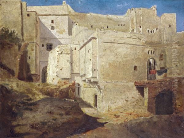 Maisons De La Casbah D'alger Oil Painting by Joseph Sintes