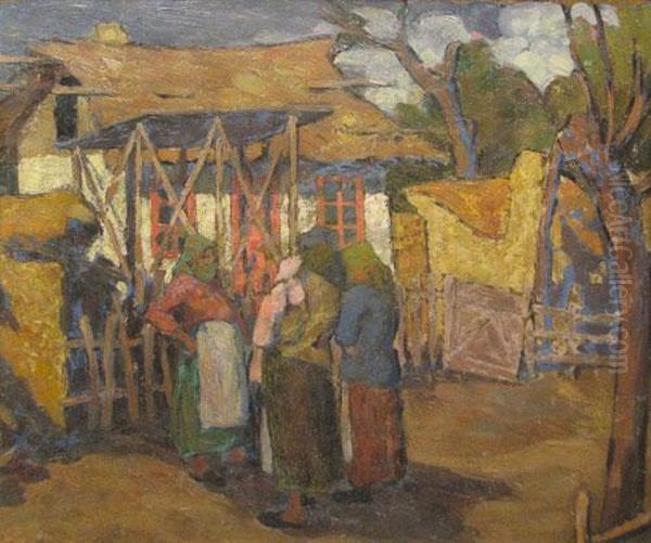 Gura Satului Oil Painting by Ion Theodorescu Sion