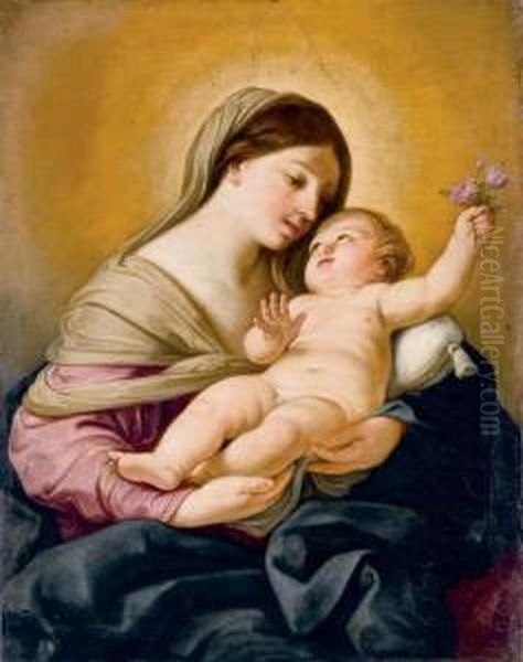 Madonna Col Bambino Oil Painting by Giovanni Andrea Sirani