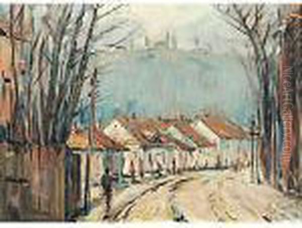 Strada Di Villaggio Oil Painting by Albert Sirk