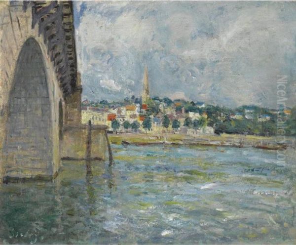 Le Pont De St. Cloud Oil Painting by Alfred Sisley