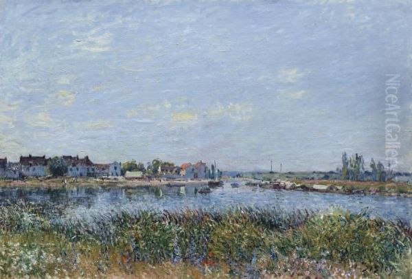 Saint-mammes, Le Matin Oil Painting by Alfred Sisley