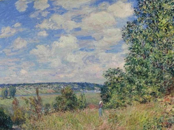 Paysage Oil Painting by Alfred Sisley