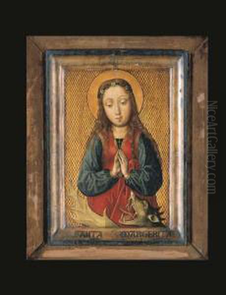 Saint Margaret Of Antioch Oil Painting by Michel Sittow