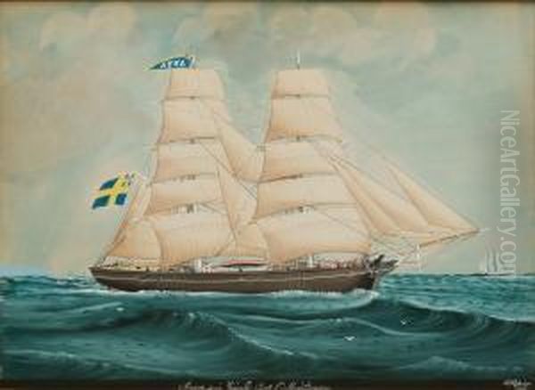 Anna Fran Kivik, Captn O Martensson Oil Painting by Lars Petter Sjostrom