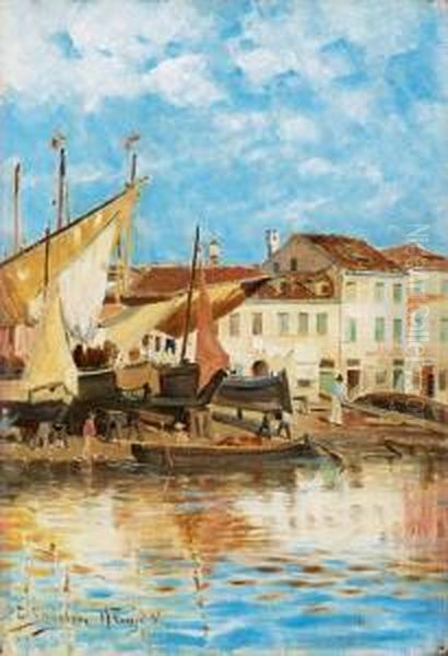 From The Outskirts Of Venice Oil Painting by Carl Skanberg