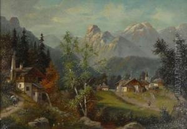 Kugelmuhle Bei Landl In Tyrol Oil Painting by Louis Skell