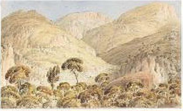 Road To Phyle, Mount Parnos Oil Painting by James Skene Of Rubislaw