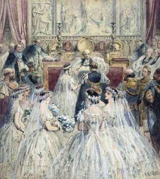 The Wedding Of Queen Victoria To Prince Albert Oil Painting by Frederick John Skill